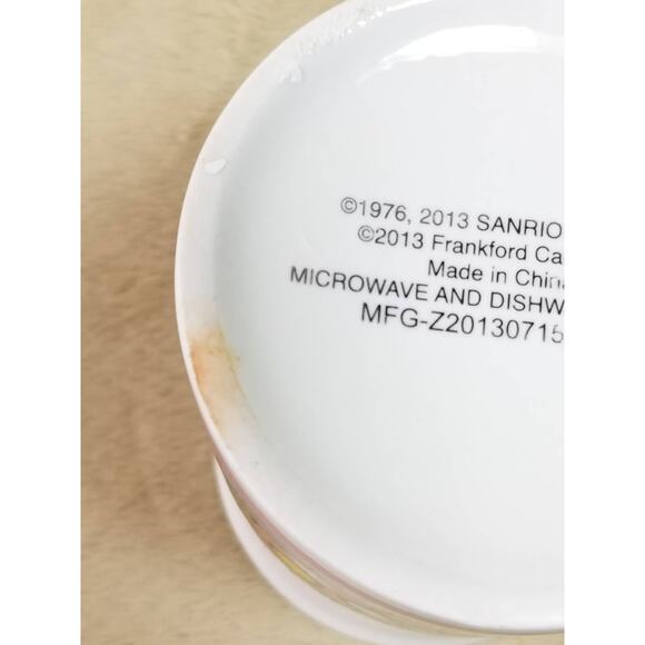 Hello Kitty Sanrio Coffee Mug Teacup 10oz Ceramic Pink 4 1/4" Year 2013 Vintage - Picture 13 of 16